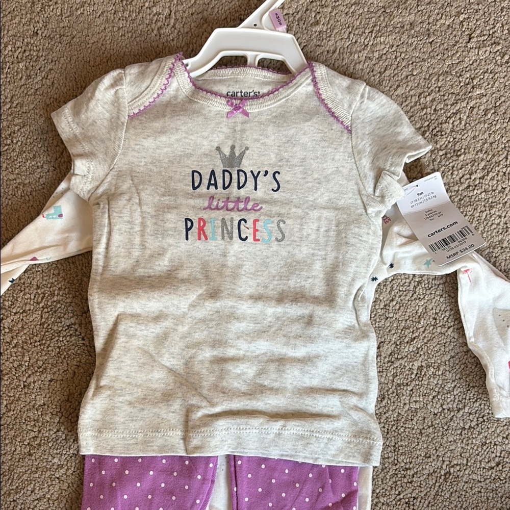 Carter's Gray and Purple Kids Set